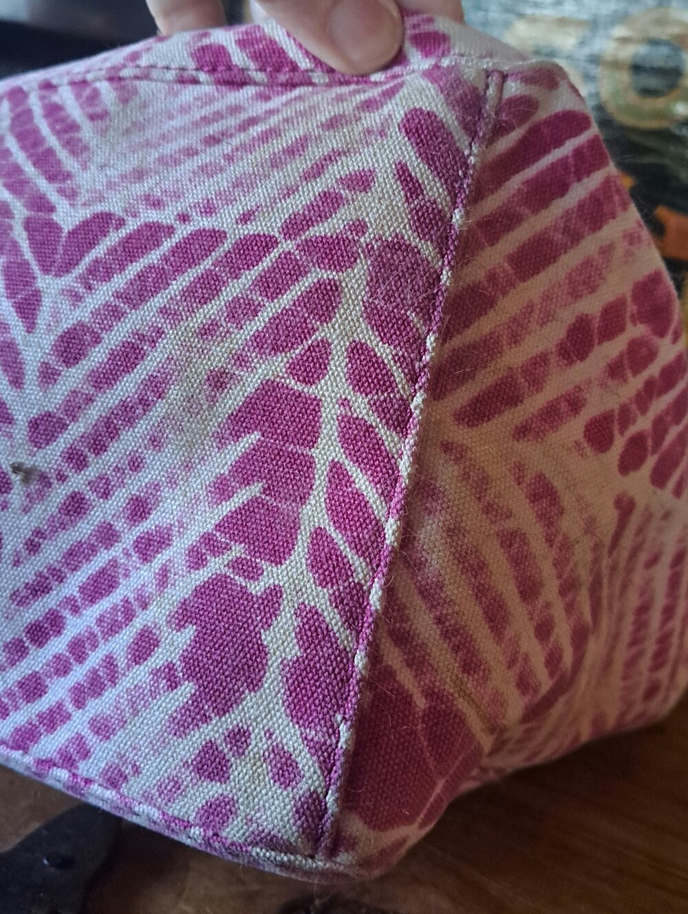 Michael Kors Marina Tote Cobweb Raspberry Pink White Canvas Tropical Tie Dye - Picture 12 of 13
